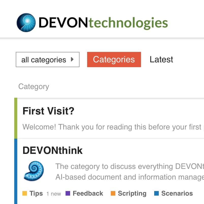 Devonthink Forum