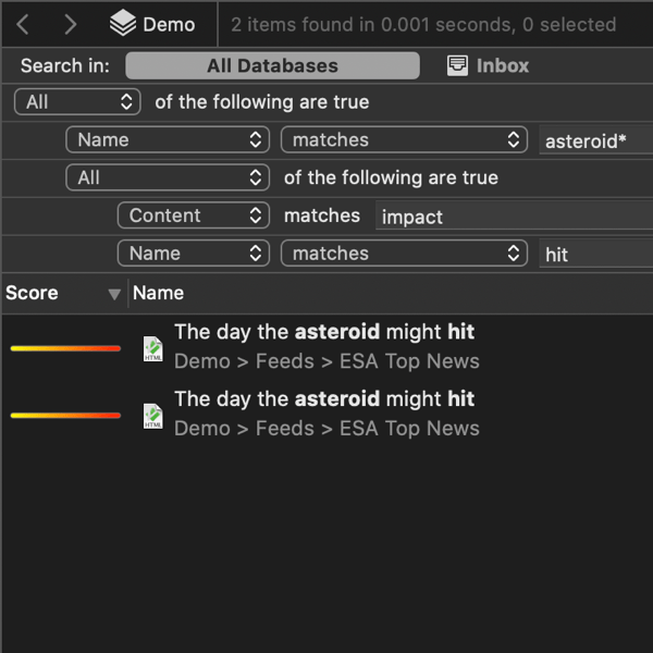 <code>name:android* {name:hit text:impact}</code>